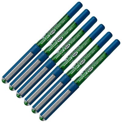 Faber-Castell Uni-Ball 205097 – Kulspetspenna Uniboll EYE Ocean Care, 6 stycken, 0,4 mm påfyllning, grön, dokumentäkta Faber-Castell Uni-Ball 205097 – Kulspetspenna Uniboll EYE Ocean Care, 6 stycken, 0,4 mm påfyllning, grön, dokumentäkta