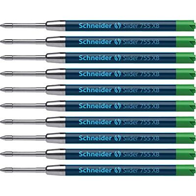 Schneider 755 kulspetspenna (dokumentäkta) Extra bred 10er Pack Grön Schneider 755 kulspetspenna (dokumentäkta) Extra bred 10er Pack Grön