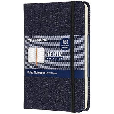 Moleskine LE Notitieboek Denim Notebook Pocket (9x14 cm) Gelinieerd Prussian Blauw Moleskine LE Notitieboek Denim Notebook Pocket (9x14 cm) Gelinieerd Prussian Blauw