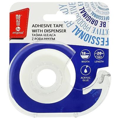 memobe Amex tejp – transparent universalband – skola kontor arbete – självhäftande film hållbar – klar tesafilm med akryllim – mångsidiga självhäftande rullar – 18 mm x 20 m med blisterskal memobe Amex tejp – transparent universalband – skola kontor arbete – självhäftande film hållbar – klar tesafilm med akryllim – mångsidiga självhäftande rullar – 18 mm x 20 m med blisterskal