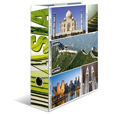 HERMA 7007 motivmapp DIN A4 Globetrotter Asien, 7 cm bred av stabil kartong med asiatisk innertryck, ringmapp, Briefordner, 1 mapp HERMA 7007 motivmapp DIN A4 Globetrotter Asien, 7 cm bred av stabil kartong med asiatisk innertryck, ringmapp, Briefordner, 1 mapp