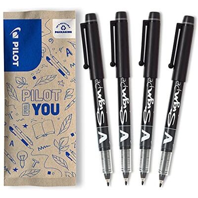 PILOT V-Sign Pen FLW538868 Rullkulspenna, Svart, 4 stycken PILOT V-Sign Pen FLW538868 Rullkulspenna, Svart, 4 stycken