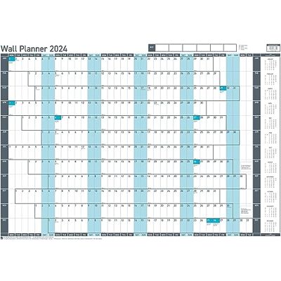Sasco 2024 Värde årlig väggplaneringsset, papper whiteboard stil torr radering kalender, stor väggplanerare, affisch stil väggtabell, blå, 915 x 610 mm, 2410237 Sasco 2024 Värde årlig väggplaneringsset, papper whiteboard stil torr radering kalender, stor väggplanerare, affisch stil väggtabell, blå, 915 x 610 mm, 2410237