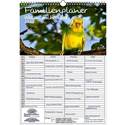 Seelenzauber Familjeplanerare Undulatmagi Din A3 -Kalender För Undulater 2022 Själsmagi Seelenzauber Familjeplanerare Undulatmagi Din A3 -Kalender För Undulater 2022 Själsmagi