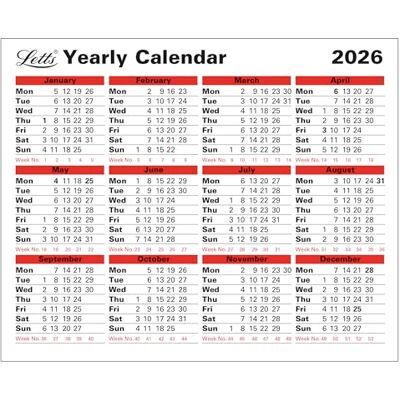 Letts of London årlig kalender 2026 26-TYC Letts of London årlig kalender 2026 26-TYC