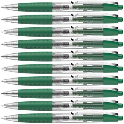 Schneider Gelion 1 gelpennor 0,4 mm utbytbar patron med rostfritt stål spets paket med 10 grön Schneider Gelion 1 gelpennor 0,4 mm utbytbar patron med rostfritt stål spets paket med 10 grön