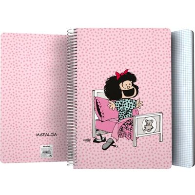 Grafoplás Plastanteckningsblock 80 kvadratiska ark 4 x 4 90 g Folio Storlek Spiral Mafalda Morning Designkollektion FSC-certifierad Perfekt som skolmaterial Grafoplás Plastanteckningsblock 80 kvadratiska ark 4 x 4 90 g Folio Storlek Spiral Mafalda Morning Designkollektion FSC-certifierad Perfekt som skolmaterial
