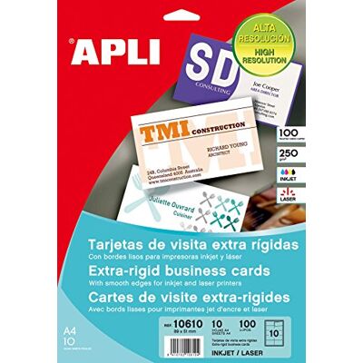 APLI 10610 Visitkort raka kanter matt 250 g 10 ark APLI 10610 Visitkort raka kanter matt 250 g 10 ark