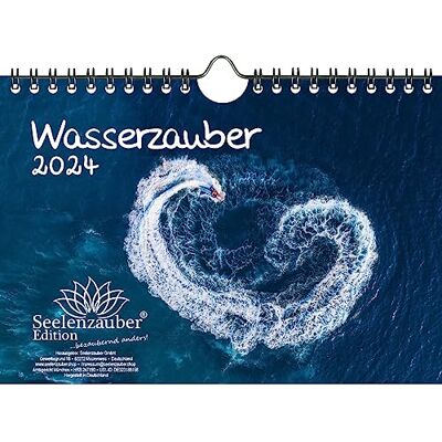Seelenzauber Vattenmagi DIN A5 väggkalender för 2024 vatten och vattenfall – sinnesmagi Seelenzauber Vattenmagi DIN A5 väggkalender för 2024 vatten och vattenfall – sinnesmagi