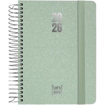 Grafoplás Grafoplas Agenda 2026 Vecka Visa a6, Spanska, Metallic Grön, Inkluderar Klistermärken, Fodrad Hårt Lock Metalltyg, Spiral, Elastisk Stängning, Januari till December, FSC, 120 sidor att planera Grafoplás Grafoplas Agenda 2026 Vecka Visa a6, Spanska, Metallic Grön, Inkluderar Klistermärken, Fodrad Hårt Lock Metalltyg, Spiral, Elastisk Stängning, Januari till December, FSC, 120 sidor att planera