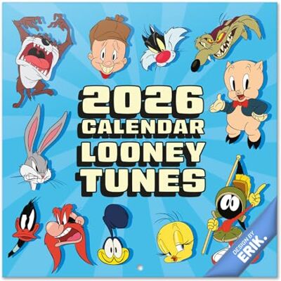 Grupo Erik Wall Calendar 2026 Looney Tunes Calendar 2026 Square 30 x 30 cm 12 x 12 inches Wall Planner, Family Planner Month To View Looney Tunes Gifts For Friends Grupo Erik Wall Calendar 2026 Looney Tunes Calendar 2026 Square 30 x 30 cm 12 x 12 inches Wall Planner, Family Planner Month To View Looney Tunes Gifts For Friends