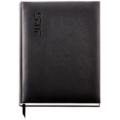 Miquelrius Agenda 2025, årlig dagbok 210 x 270 mm, veckovisningskalender, vadderat insytt hårt omslag, 80 g/m² papper, spanska, engelska och portugisiska, svart Miquelrius Agenda 2025, årlig dagbok 210 x 270 mm, veckovisningskalender, vadderat insytt hårt omslag, 80 g/m² papper, spanska, engelska och portugisiska, svart