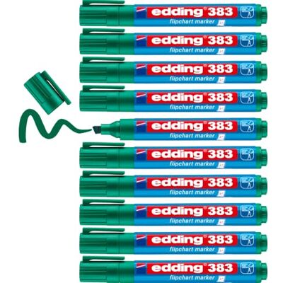 edding 383 staffelmarkör grön 10 markörer fasad spets 1–5 mm markör för att skriva, rita och markera på papper för konferensbräda spill inte torkar inte ut edding 383 staffelmarkör grön 10 markörer fasad spets 1–5 mm markör för att skriva, rita och markera på papper för konferensbräda spill inte torkar inte ut