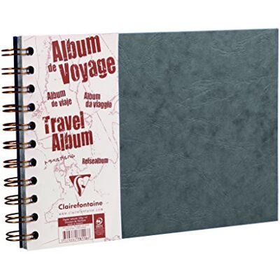 Clairefontaine Åldersväska Essentials A5 resealbum, fodrad, 80 sidor, grå, kort Clairefontaine Åldersväska Essentials A5 resealbum, fodrad, 80 sidor, grå, kort