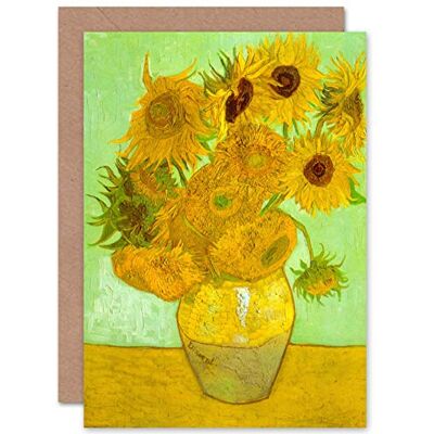 Artery8 Vincent Van Gogh tolv solrosor fin konst gratulationskort plus kuvert tom inuti Artery8 Vincent Van Gogh tolv solrosor fin konst gratulationskort plus kuvert tom inuti