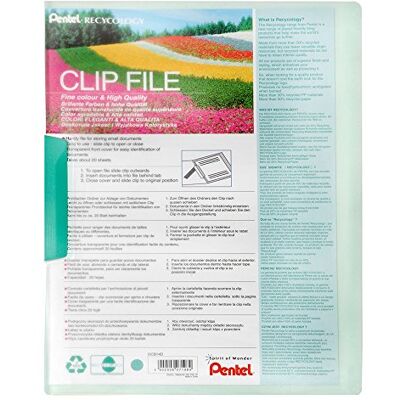 Pentel DCB14 Clip File mappar grön 10 stycken Pentel DCB14 Clip File mappar grön 10 stycken