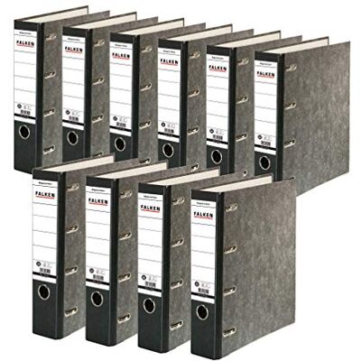 FALKEN Original förpackning med 10 återvunna dubbla ringpärmar moln marmor. Tillverkad i Tyskland. 7 cm bred svart för 2x DIN A5 liggande arkivering med limmad rygg etikett kontoutdrag mapp Blue Angel FALKEN Original förpackning med 10 återvunna dubbla ringpärmar moln marmor. Tillverkad i Tyskland. 7 cm bred svart för 2x DIN A5 liggande arkivering med limmad rygg etikett kontoutdrag mapp Blue Angel