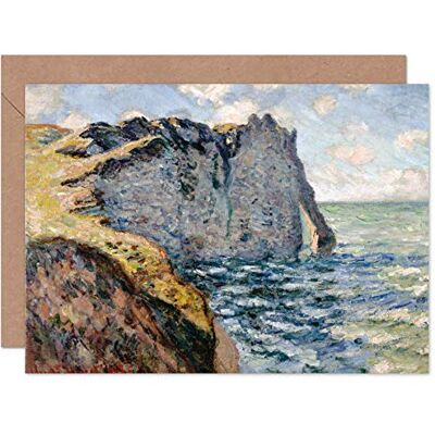 Artery8 Claude Monet The Cliff Of Aval Etretat fin konst gratulationskort plus kuvert tomt inuti Artery8 Claude Monet The Cliff Of Aval Etretat fin konst gratulationskort plus kuvert tomt inuti