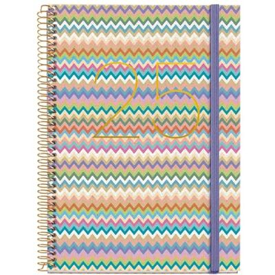 Miquelrius Agenda 2025, Årlig dagbok 155 x 213 mm, Dagskalender, Fodrad kartongomslag, Spiral, Elastisk gummiförslutning, 80 g/m² papper, spanska, engelska och portugisiska, Mallorca Miquelrius Agenda 2025, Årlig dagbok 155 x 213 mm, Dagskalender, Fodrad kartongomslag, Spiral, Elastisk gummiförslutning, 80 g/m² papper, spanska, engelska och portugisiska, Mallorca