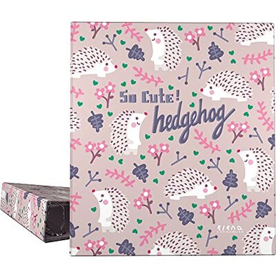 Grafoplás 88172636 A4-ringmapp, 4 blandade ringar 40mm, Kruka i Lomo, Elena Corredoira-samling, Hedgehog Grafoplás 88172636 A4-ringmapp, 4 blandade ringar 40mm, Kruka i Lomo, Elena Corredoira-samling, Hedgehog