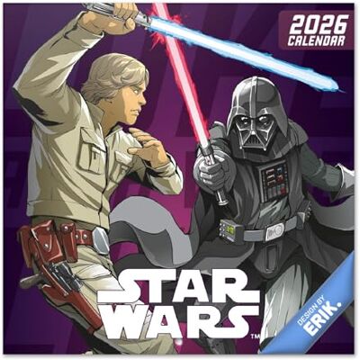 Grupo Erik Wall Calendar 2026 Star Wars Calendar 2026 Square 30 x 30 cm 12 x 12 inches Wall Planner, Family Planner Month To View Gifts Star Wars Merchandise, Gifts For Friends Grupo Erik Wall Calendar 2026 Star Wars Calendar 2026 Square 30 x 30 cm 12 x 12 inches Wall Planner, Family Planner Month To View Gifts Star Wars Merchandise, Gifts For Friends
