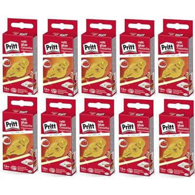 Pritt ZRXNH självhäftande påfyllningskassett, non-permanent, bandlängd: 16 m, bandbredd: 8,4 mm, 10 st. Pritt ZRXNH självhäftande påfyllningskassett, non-permanent, bandlängd: 16 m, bandbredd: 8,4 mm, 10 st.