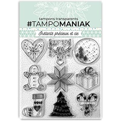 Tampomaniak dekorativ bläckdyna - XTM-0009 - Set med 9 jultraditionsstämplar - 14,5x14,5cm Tampomaniak dekorativ bläckdyna - XTM-0009 - Set med 9 jultraditionsstämplar - 14,5x14,5cm