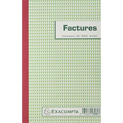 Exacompta Manifolds de factures 50 feuillets autocopiants sous film par lot de 5 Exacompta Manifolds de factures 50 feuillets autocopiants sous film par lot de 5