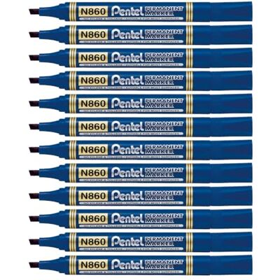 Pentel permanent markörer mejselspets BLÅ Pentel permanent markörer mejselspets BLÅ