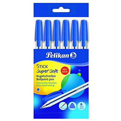 Pelikan - Stick Super Soft - blå - 6-pack - ballpoint pen Pelikan - Stick Super Soft - blå - 6-pack - ballpoint pen