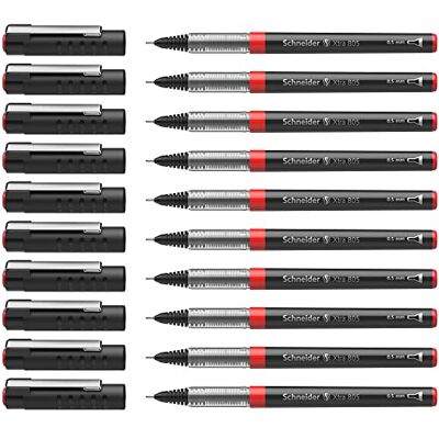 Schneider 8052 Xtra 805 kulspetspenna (rörspets av rostfritt stål, 0,5 mm) 10-pack röd Schneider 8052 Xtra 805 kulspetspenna (rörspets av rostfritt stål, 0,5 mm) 10-pack röd