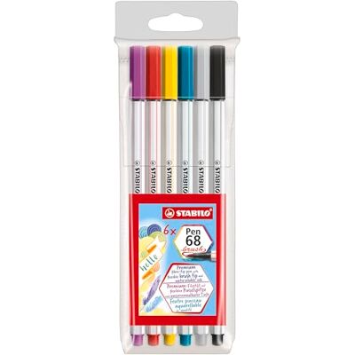 STABILO Pen 68 Filtpenna 6 färger - Filtpenne STABILO Pen 68 Filtpenna 6 färger - Filtpenne