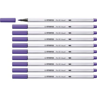 STABILO Pen 68 pensel-feltpenna - Violett - Vattenbaserad bläck, Flexibel spets, 19 färger STABILO Pen 68 pensel-feltpenna - Violett - Vattenbaserad bläck, Flexibel spets, 19 färger