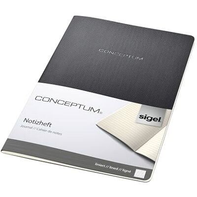 Sigel anteckningsblock svart, CONCEPTUM ca. A4 Fodrad Sigel anteckningsblock svart, CONCEPTUM ca. A4 Fodrad