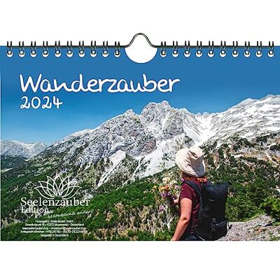 Seelenzauber Vandringsmagi DIN A5 väggkalender för 2024 berg och vandring – sjömagi Seelenzauber Vandringsmagi DIN A5 väggkalender för 2024 berg och vandring – sjömagi