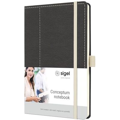 Sigel CO697 Notizbuch Conceptum, ca. A5, dotted, grau, weiß: Notebook Conceptum, Casual, Hardcover Sigel CO697 Notizbuch Conceptum, ca. A5, dotted, grau, weiß: Notebook Conceptum, Casual, Hardcover