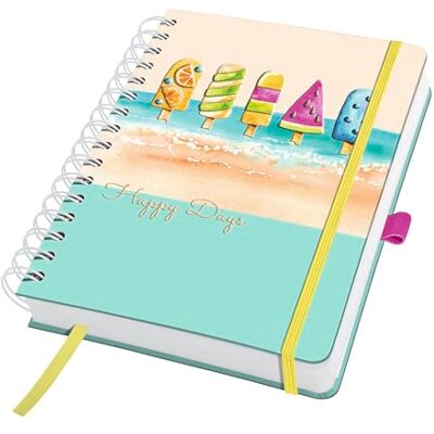 Sigel JN655 Spiral-Notizbuch Jolie, ca. A5, dotted, pink, sandbraun, gelb, aquamarin: Notebook Jolie, Inspire, Summer Breeze, Hardcover Sigel JN655 Spiral-Notizbuch Jolie, ca. A5, dotted, pink, sandbraun, gelb, aquamarin: Notebook Jolie, Inspire, Summer Breeze, Hardcover