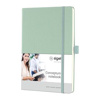 Sigel CO682 Notizbuch Conceptum ca. A5 kariert mintgrün: Notebook Conceptum, Classic, Hardcover Sigel CO682 Notizbuch Conceptum ca. A5 kariert mintgrün: Notebook Conceptum, Classic, Hardcover