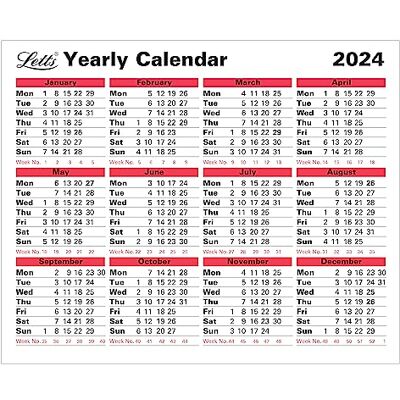Letts of London Bokstäver årlig kalender 2024 Letts of London Bokstäver årlig kalender 2024