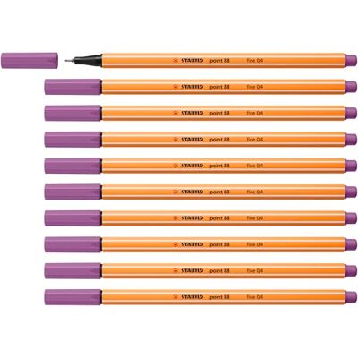 STABILO Fineliner point 88 Ask med 10 Plommon STABILO Fineliner point 88 Ask med 10 Plommon