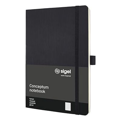 Sigel anteckningsbok, ca A5, Softcover, nu med programvaruyta, CONCEPTUM rutig svart Sigel anteckningsbok, ca A5, Softcover, nu med programvaruyta, CONCEPTUM rutig svart