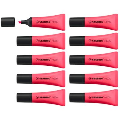 STABILO Överstrykningspenna NEON ask med 10 Rosa Förpackning med 10 – rosa STABILO Överstrykningspenna NEON ask med 10 Rosa Förpackning med 10 – rosa