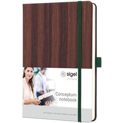 Sigel CO673 Anteckningsbok, äkta träskydd, FSC-certifierat papper, pricklinjerat papper, ca A5, 100 g, inbunden Sigel CO673 Anteckningsbok, äkta träskydd, FSC-certifierat papper, pricklinjerat papper, ca A5, 100 g, inbunden