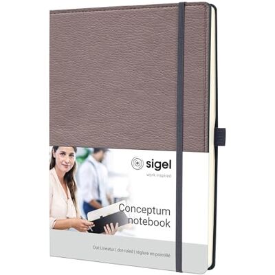 Sigel CO690 Notizbuch Conceptum, ca. A4, dotted, taupe: Notebook Conceptum, Casual, Hardcover Sigel CO690 Notizbuch Conceptum, ca. A4, dotted, taupe: Notebook Conceptum, Casual, Hardcover