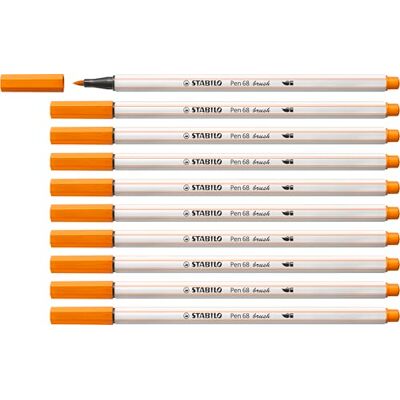 STABILO Pen 68 penselpenna orange - Pennfärg STABILO Pen 68 penselpenna orange - Pennfärg