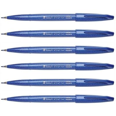 Pentel SES15 Brush Sign Pen märkpennor Flexibel fiber Fluo Färg 6 st Pentel SES15 Brush Sign Pen märkpennor Flexibel fiber Fluo Färg 6 st