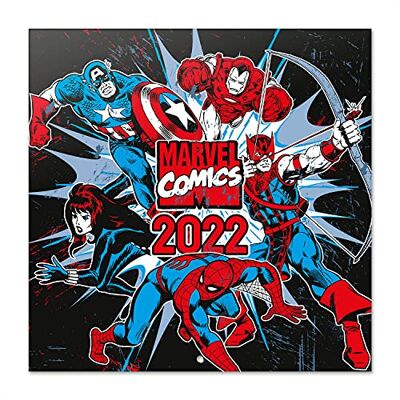 Grupo Erik Marvel Comics Kalender 2022, väggkalender 2022, stor för 12 månader, med presentaffisch Grupo Erik Marvel Comics Kalender 2022, väggkalender 2022, stor för 12 månader, med presentaffisch