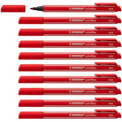 STABILO pointMax fineliner medium röd - Fineliner STABILO pointMax fineliner medium röd - Fineliner