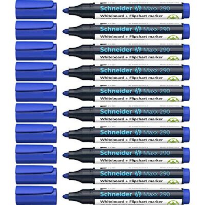 Schneider Maxx 290 märkpennor (för whiteboards och blädderblock, linjebredd: 2–3 mm) 10-pack blå Schneider Maxx 290 märkpennor (för whiteboards och blädderblock, linjebredd: 2–3 mm) 10-pack blå