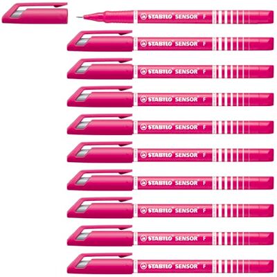 STABILO Sensor Fineliner - Rosa - 10 stycken STABILO Sensor Fineliner - Rosa - 10 stycken